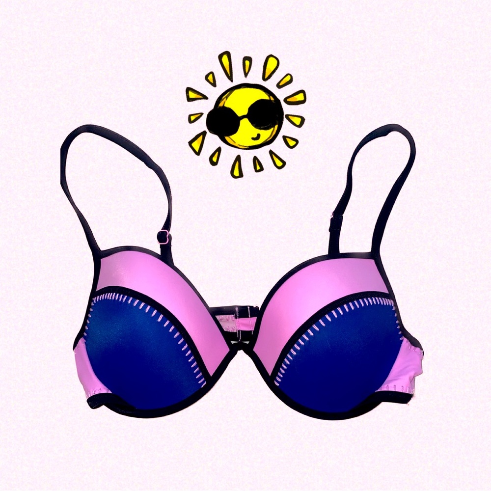 Victoria’s Secret Swim Bikini Top size 36D pink/blue